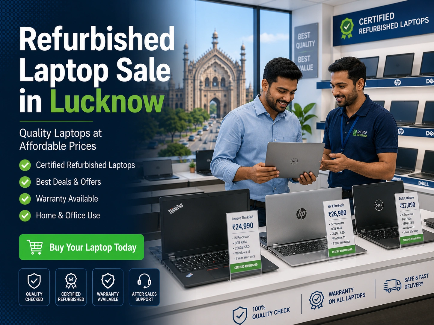 Professionally Refurbished and Graded Laptop for Sale in Hussainganj Lucknow